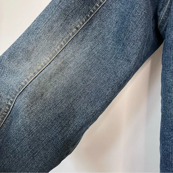 Marvin Richards Fur Lined Trucker Denim Jacket Size Large Vintage Y2K Country - Picture 11 of 16